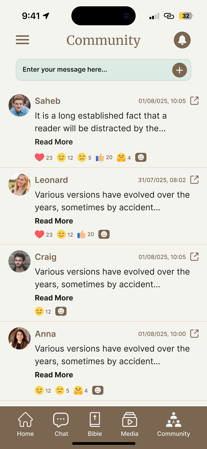 Community feed