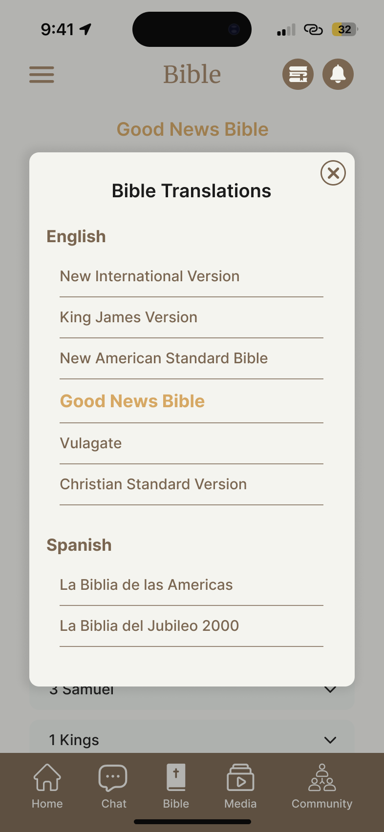 Choose your Bible version