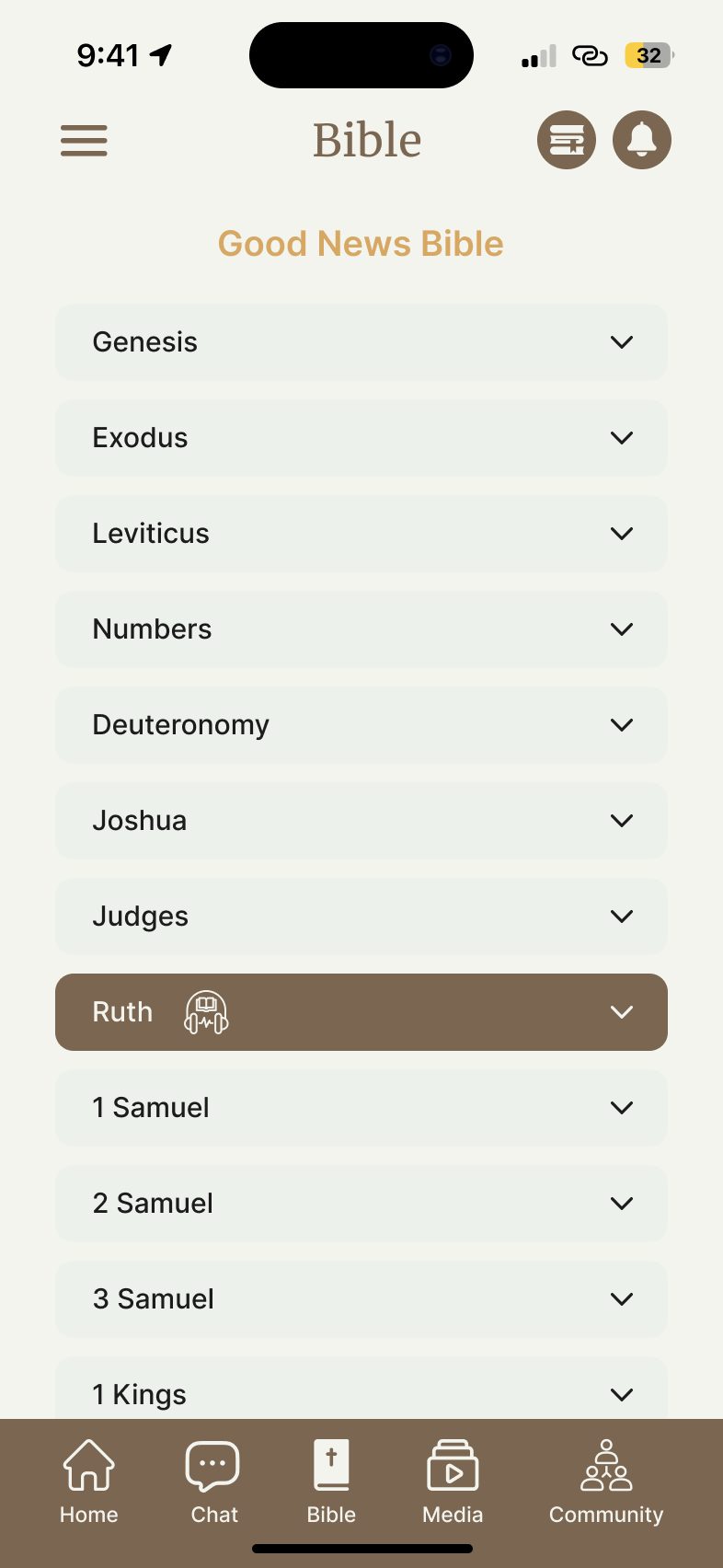 Bible chapter list